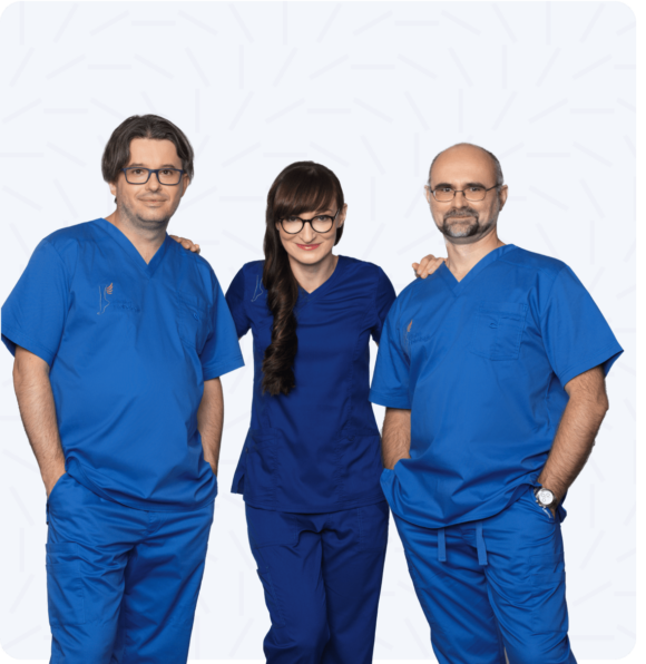 Founders of the Department of Phlebology: Cezary Szary, Justyna Wilczko-Kucharska, Tomasz Grzela