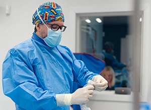 Phlebologist Cezary Szary. Venous embolisation procedure. Department of Phlebology.